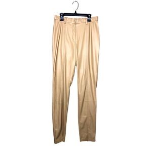 Jason Wu Faux Leather Vegan Pants Sand Nude Tan